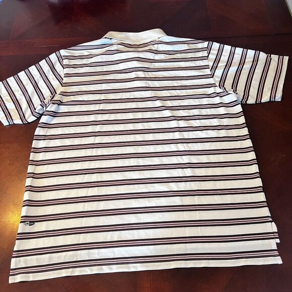 Adidas Climalite Mens White & Red Striped Polo Shirt Size L - Picture 5 of 9